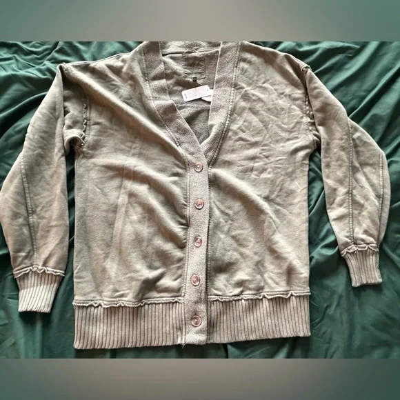 NWT Aerie Sage Green Cardigan Sweater - Picture 5 of 6